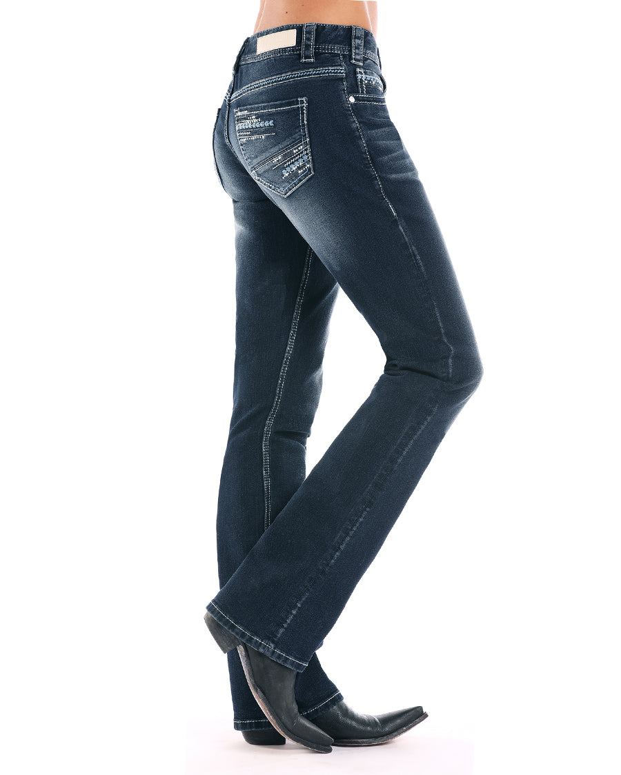 Women's Multi Thread Boyfriend Fit Boot Cut Jeans