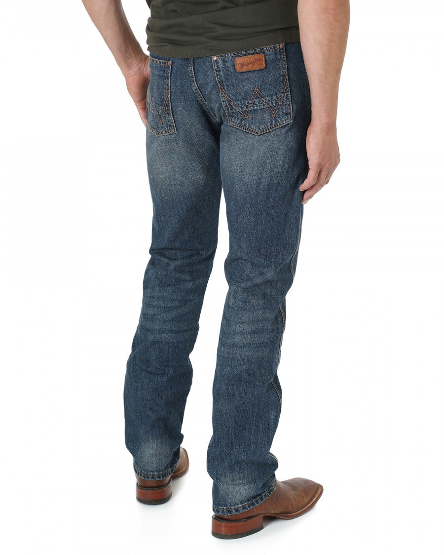 Mens Retro Straight Leg Jeans - Dark Night