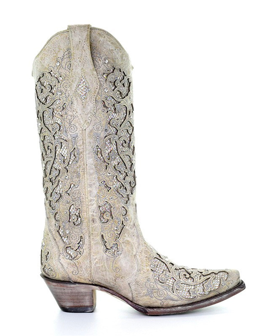 Women's Glitter and Crystals Wedding Boots