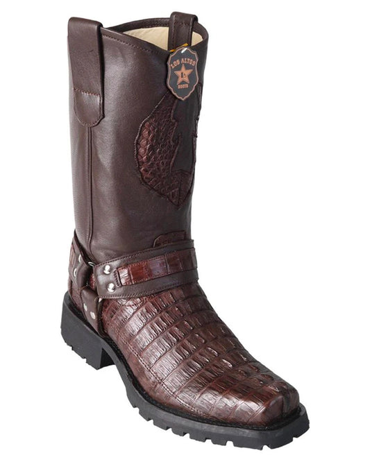 Men's Caiman Tail Motorcycle Boots