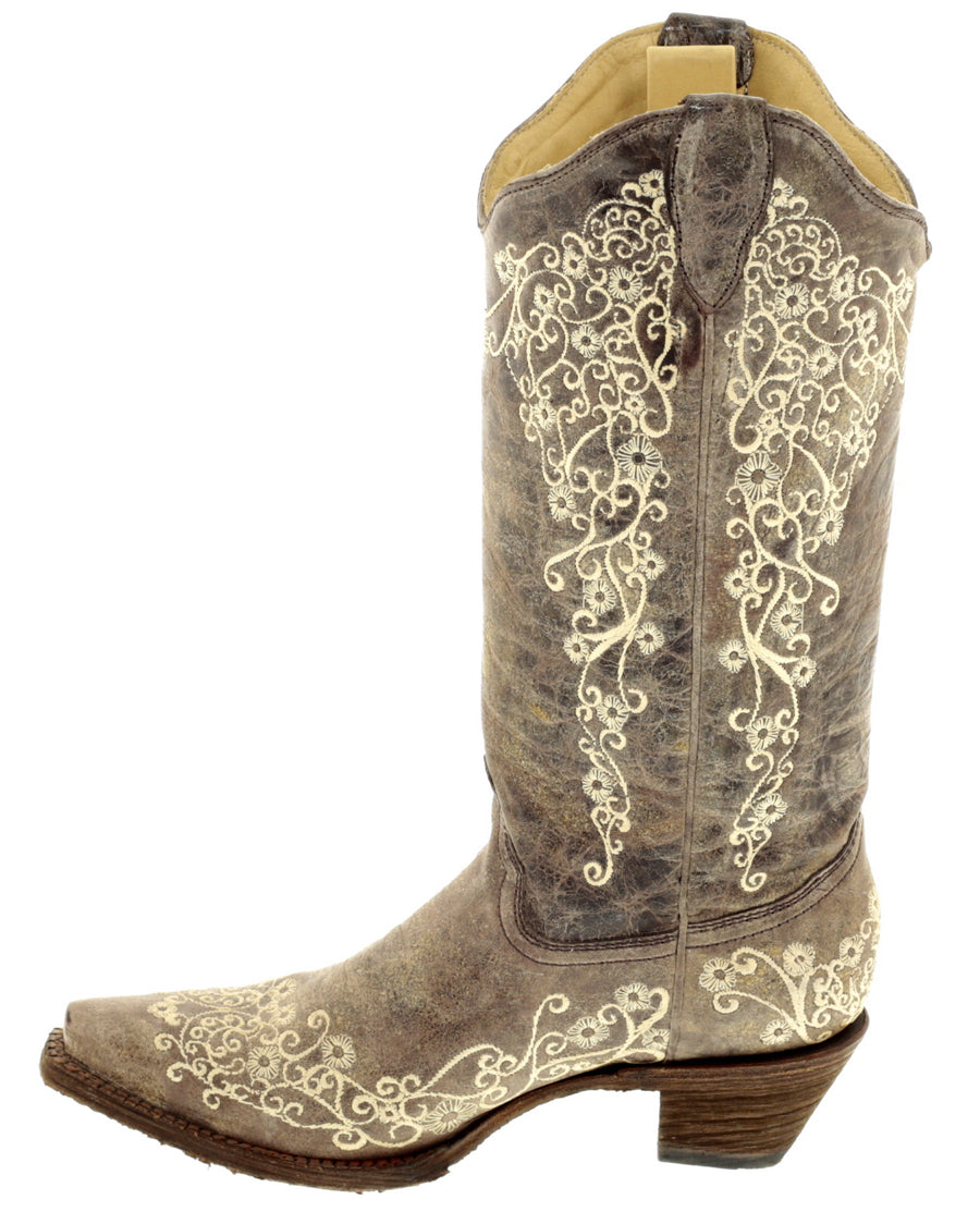 Women's Crater Bone Embroidery Boots