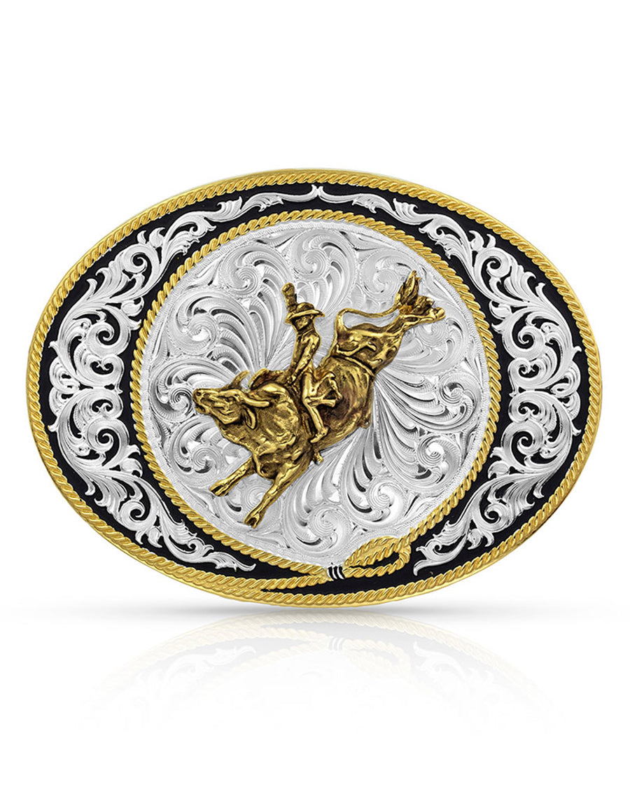 Ranch Rope Bull Rider Belt Buckle