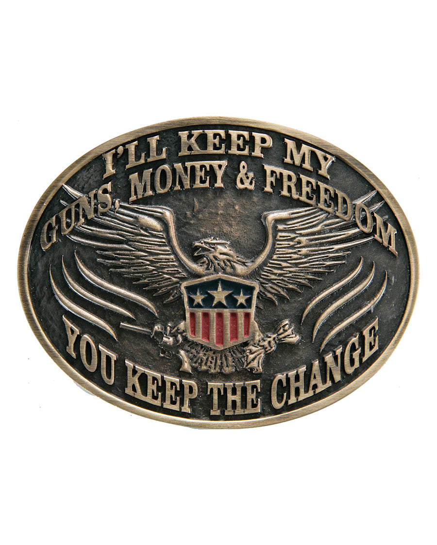 I'll Keep My Guns, Money & Freedom Buckle – Skip's Western Outfitters