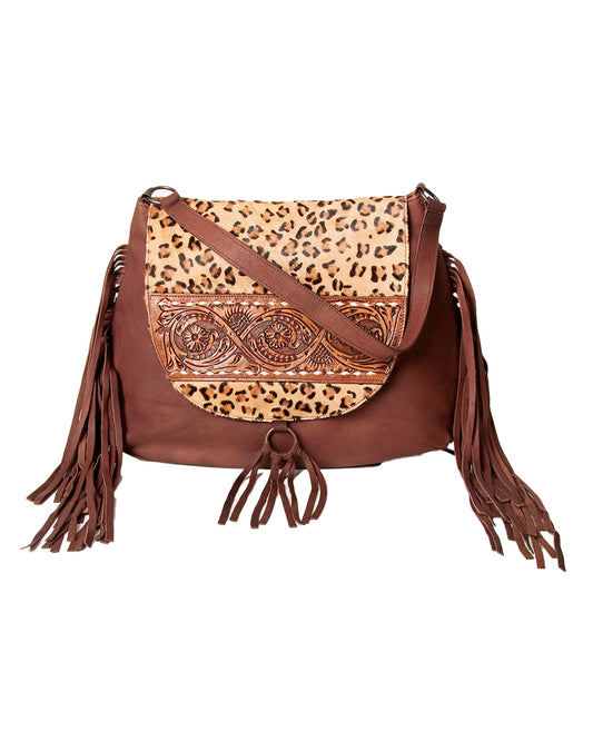 Women's Leopard Flap Crossbody Purse