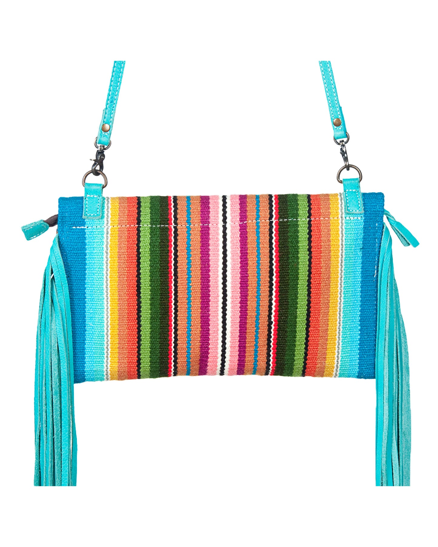 Women's Tooled & Serape Fringe Crossbody Purse