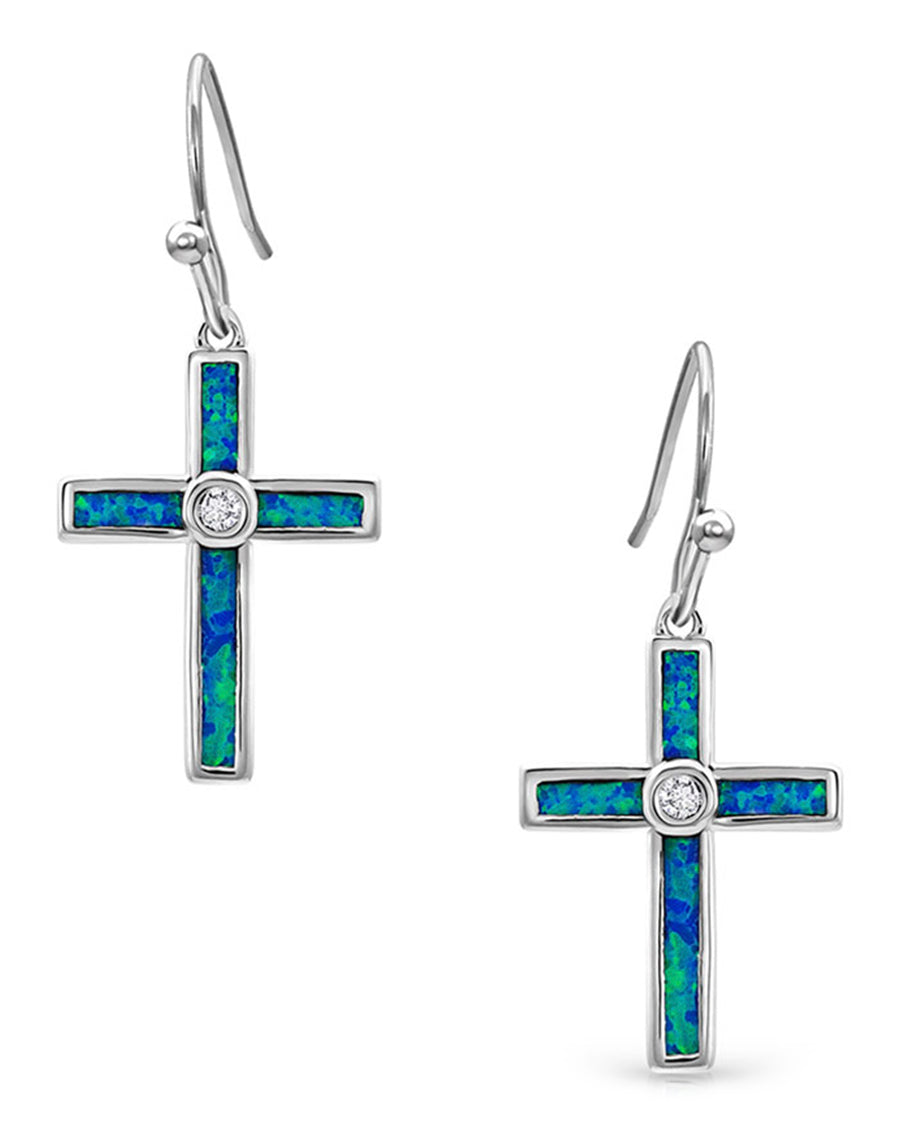 Opal on sale cross earrings