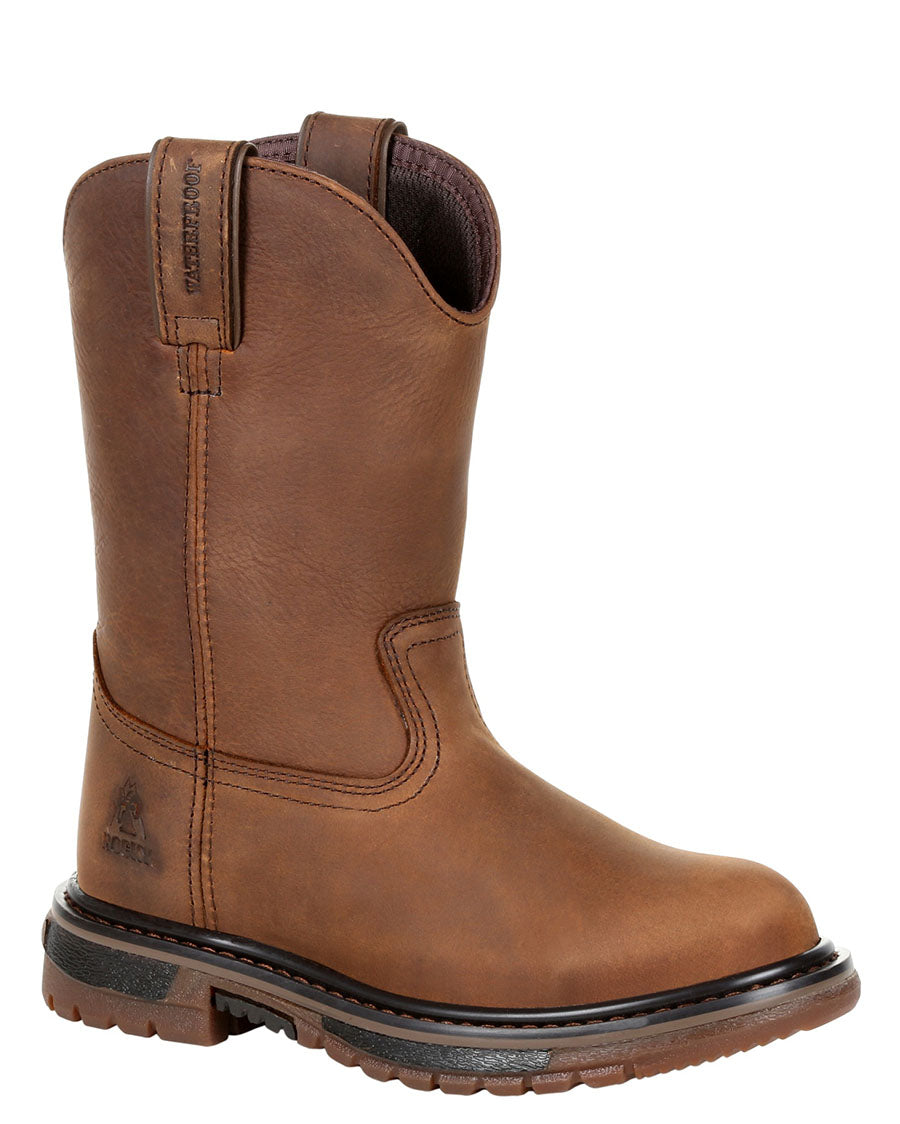 Kids pull on work boots clearance