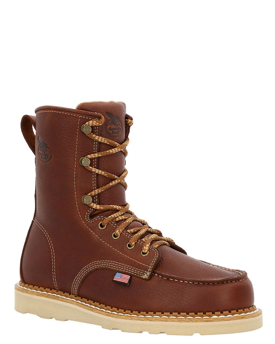 Men's Wedge Moc Toe Work Boots