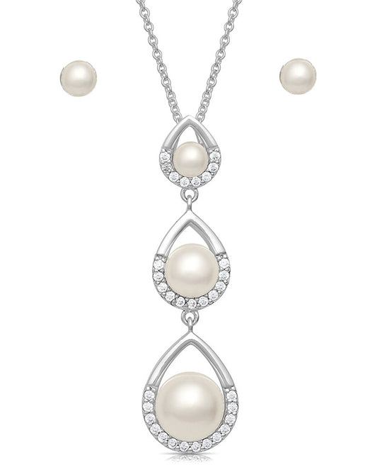 Women's Pearl Teadrop Jewelry Set