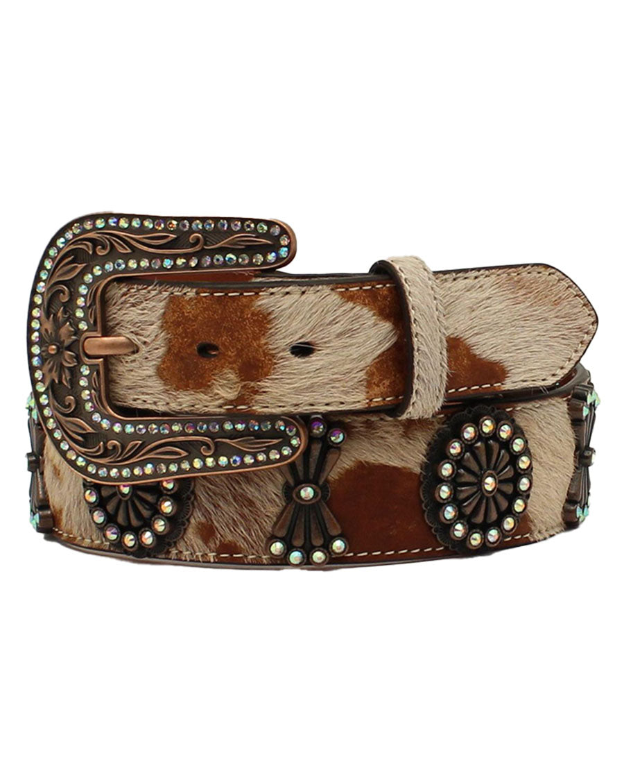 Women's Calf Hair Conchos Belt