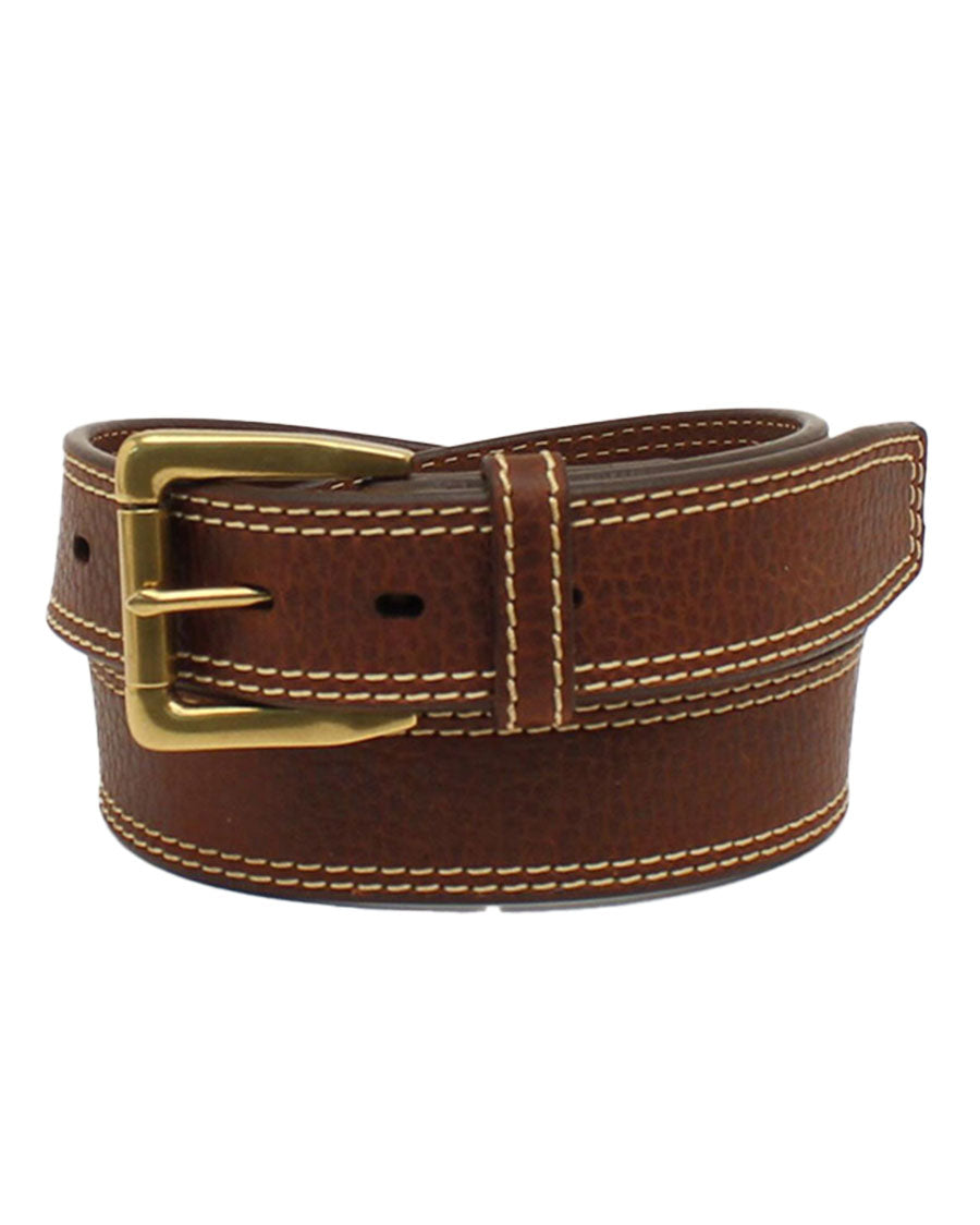 Men's Logo Concho Double Stitch Belt