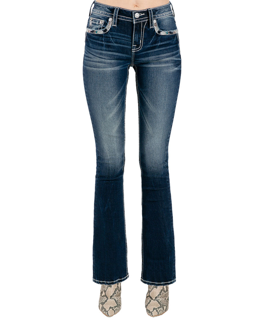 Women's Gradiant Stitch Bootcut Jeans