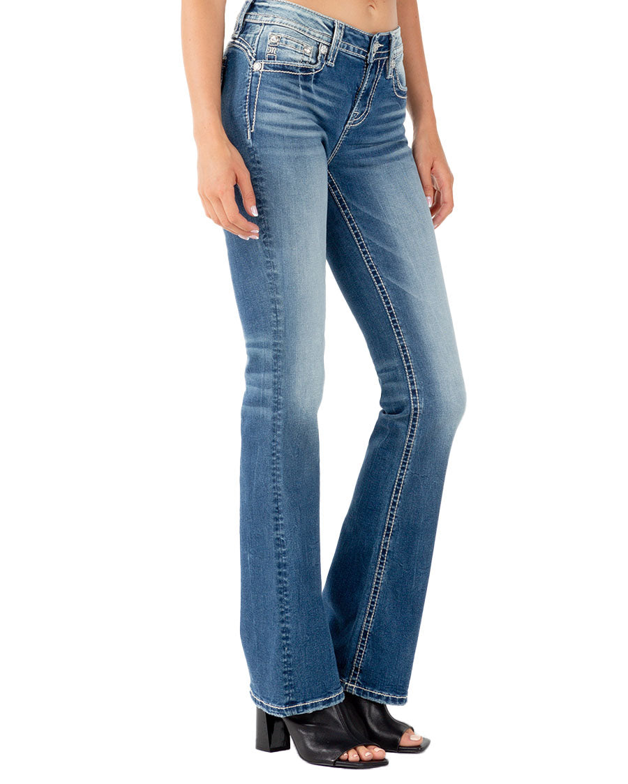 Women's Oh My Steer Mid-Rise Bootcut Jeans