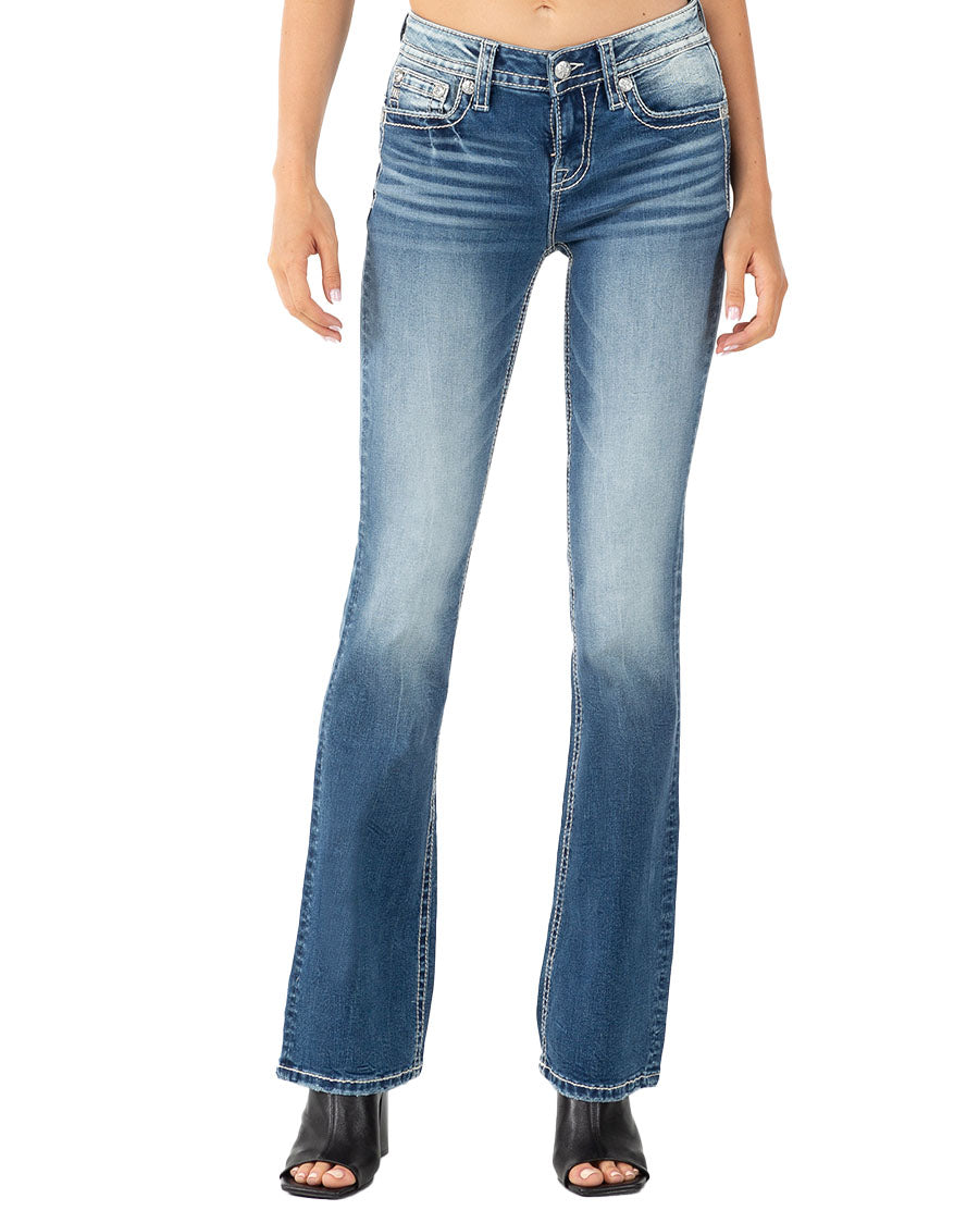 Women's Oh My Steer Mid-Rise Bootcut Jeans