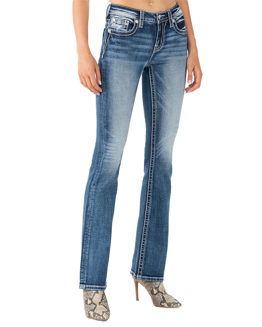 Women's Medium Wash Boot Cut Jeans