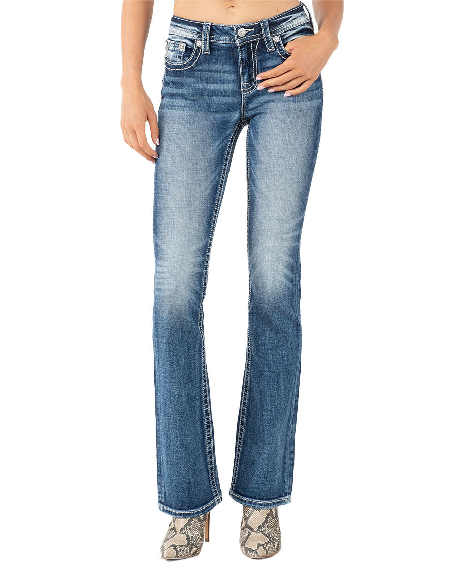 Women's Medium Wash Boot Cut Jeans