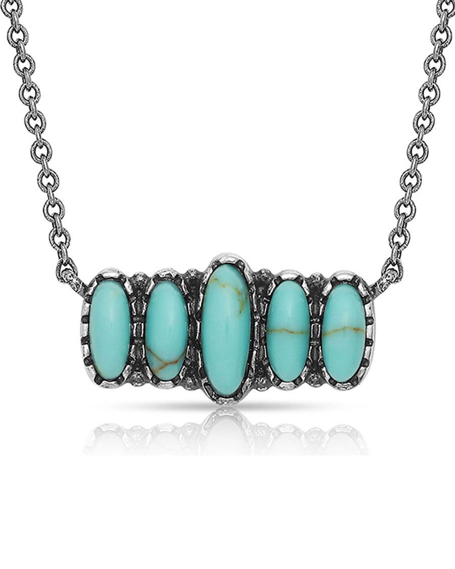 Women's Turquoise Quint Bar Necklace