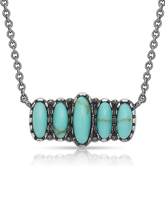 Women's Turquoise Quint Bar Necklace