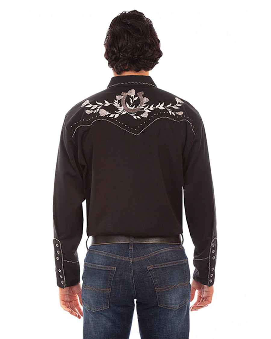 Men's Horseshoe Rose Western Shirt