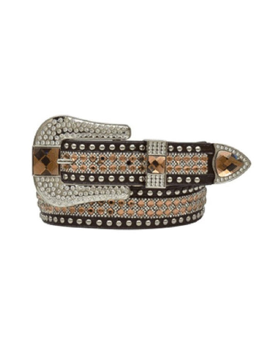 Women’s Gator Print Crystal Western Belt