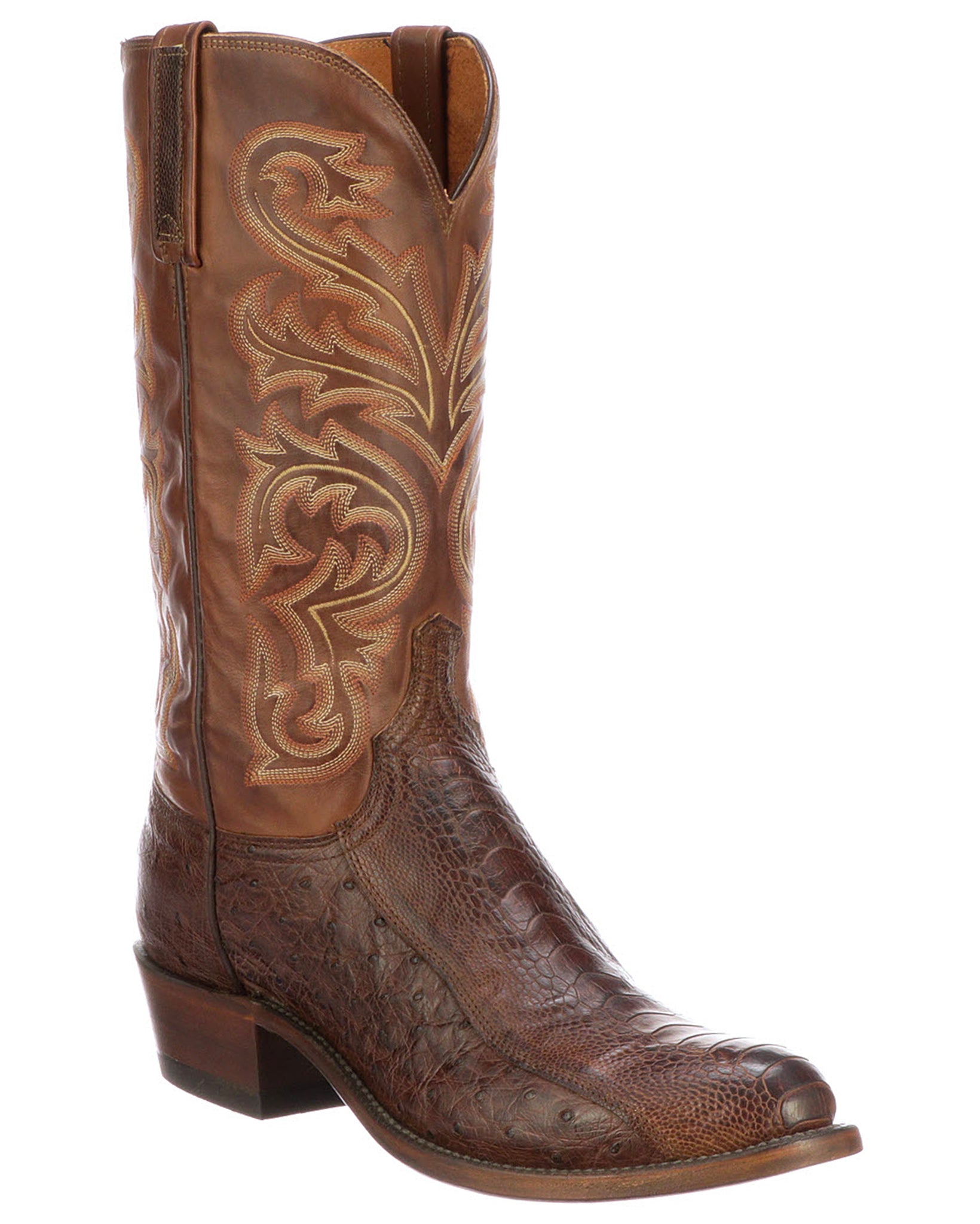 Lucchese ostrich 2025 leg boots