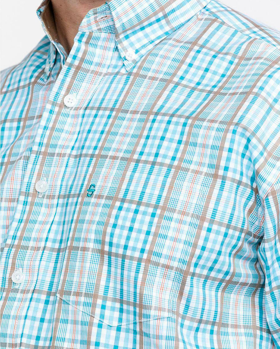 Men's Sunset Plaid Western Shirt