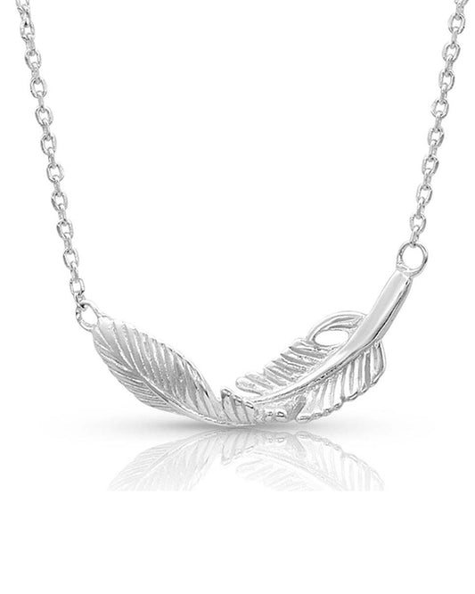 Women's Turning Feather Necklace