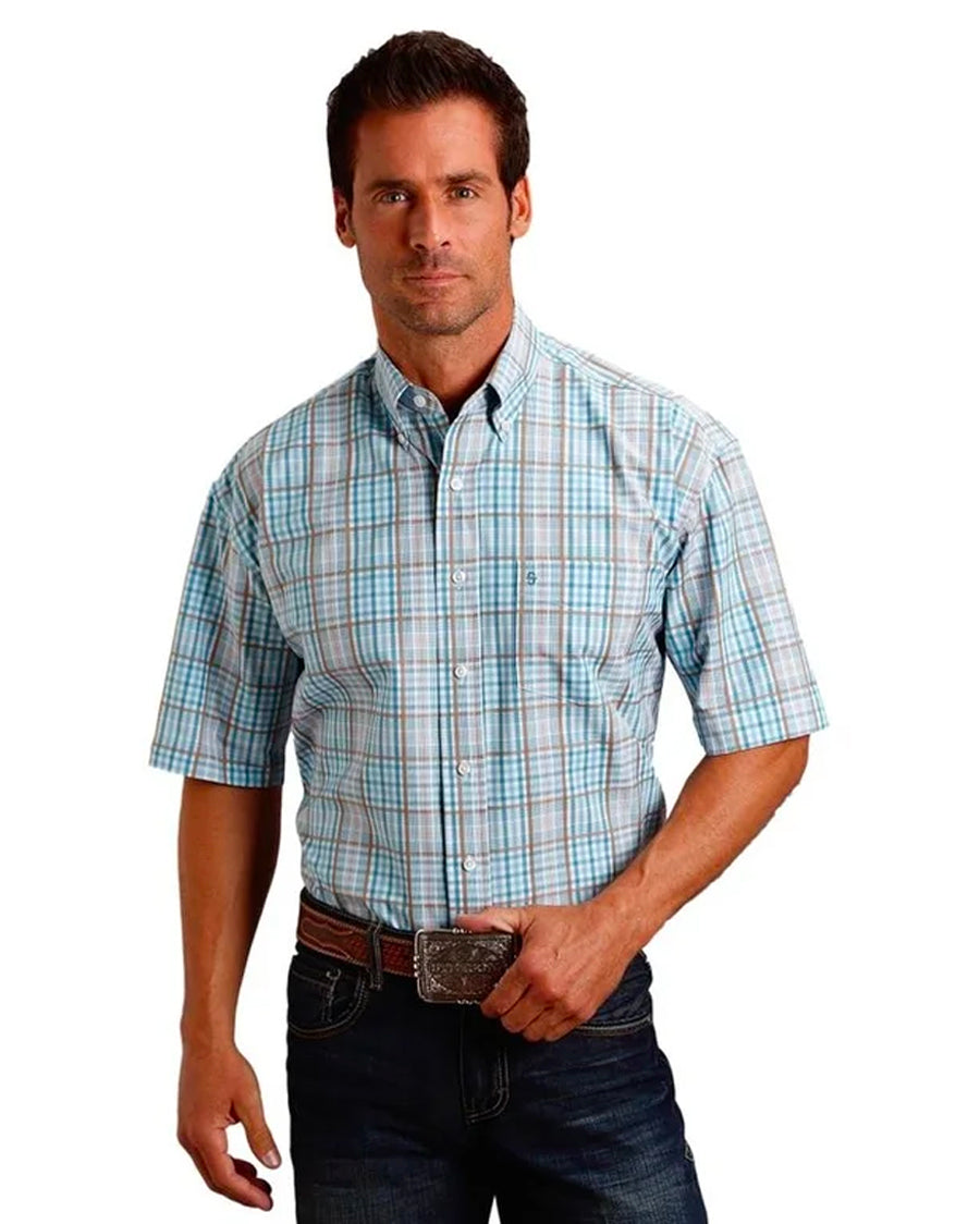 Men's Sunset Plaid Western Shirt