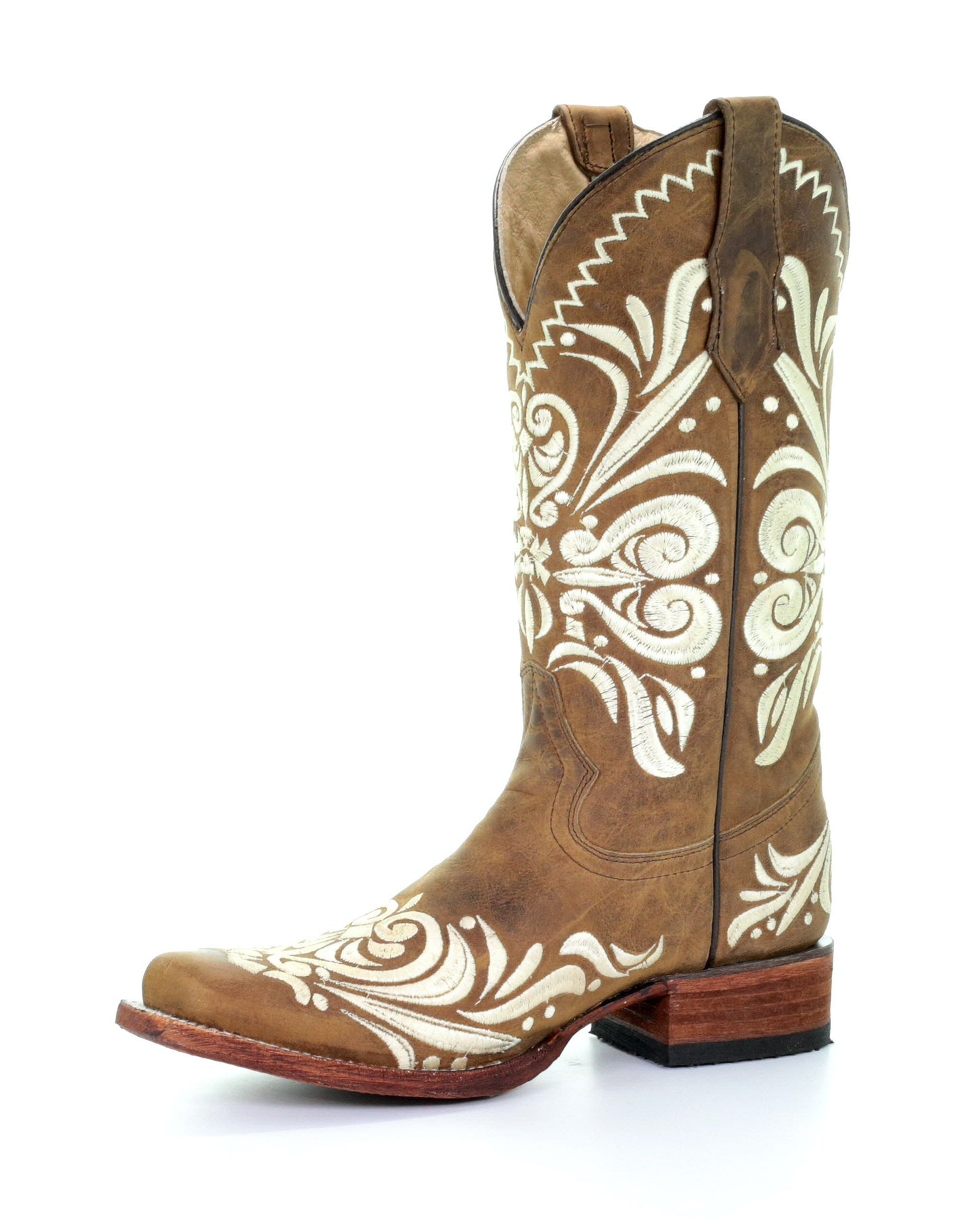 Women's Tan Embroidered Western Boots