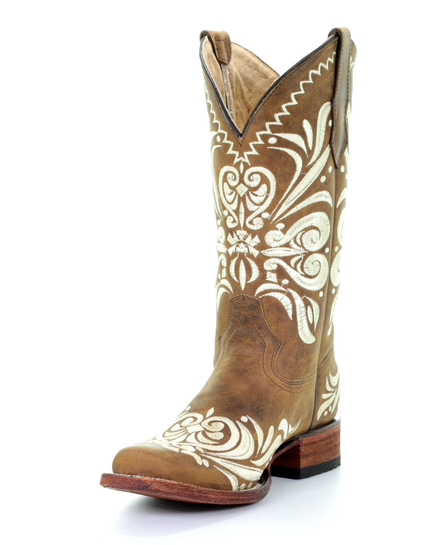 Women's Tan Embroidered Western Boots